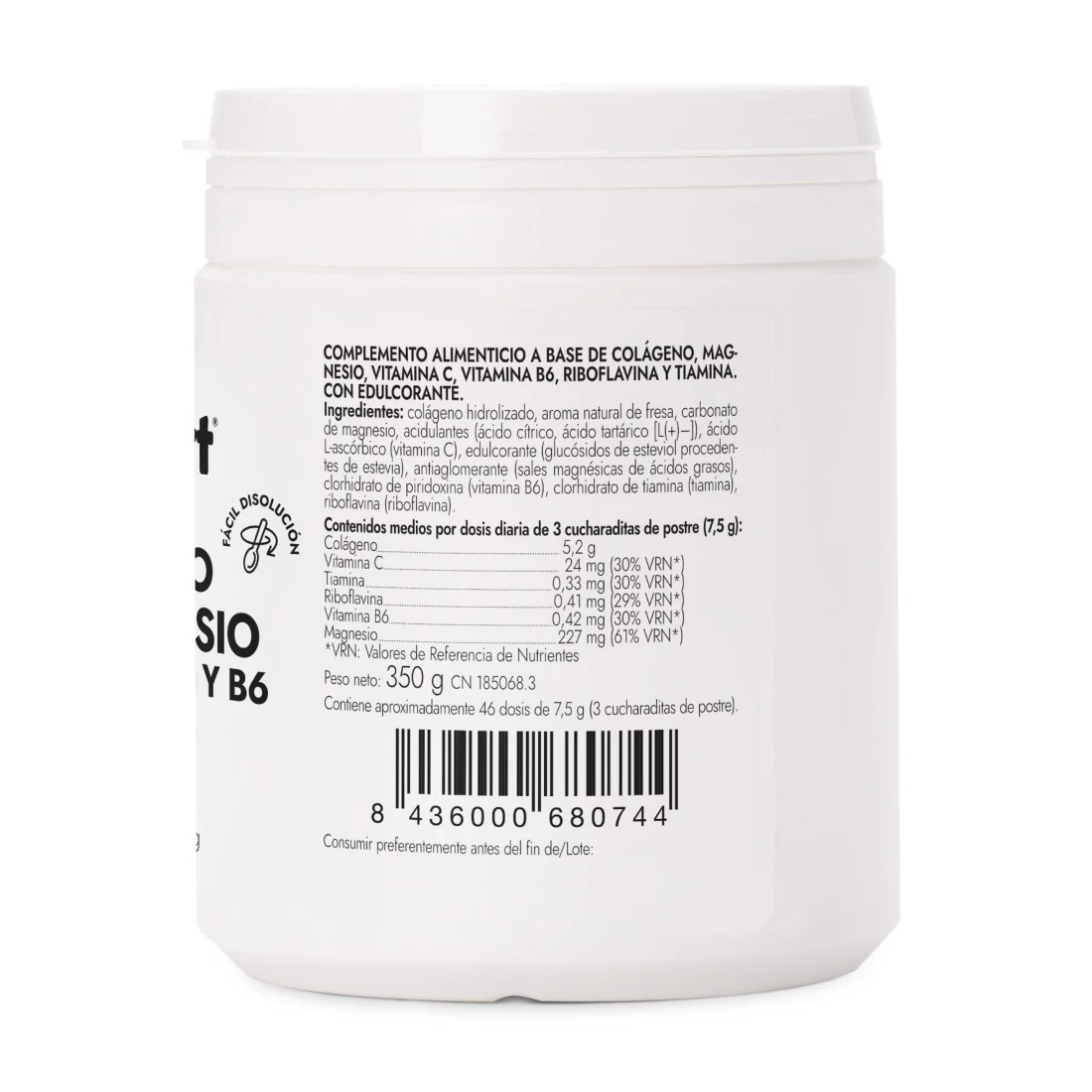 Colágeno con Magnesio + Vitamina C Fresa AMLSport · Ana Maria LaJusticia · 350 gramos - Image 2