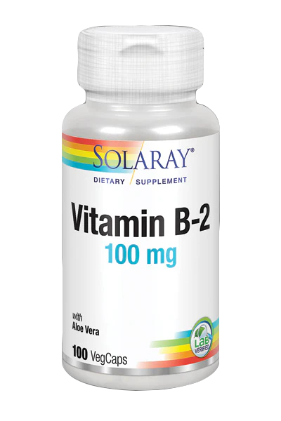 Vitamina B2 100 mg · Solaray · 100 cápsulas