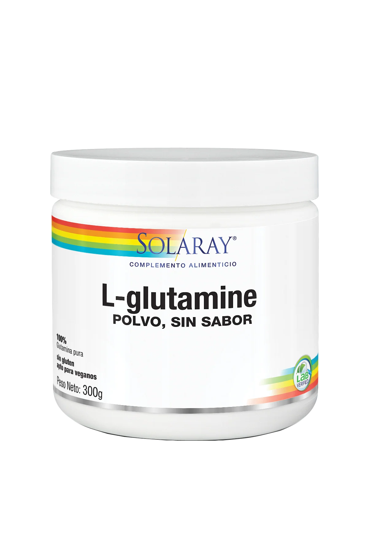 L-Glutamine Polvo · Solaray · 300 gramos