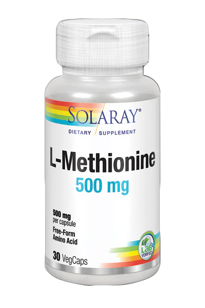 L-Metionina 500 mg · Solaray · 30 cápsulas