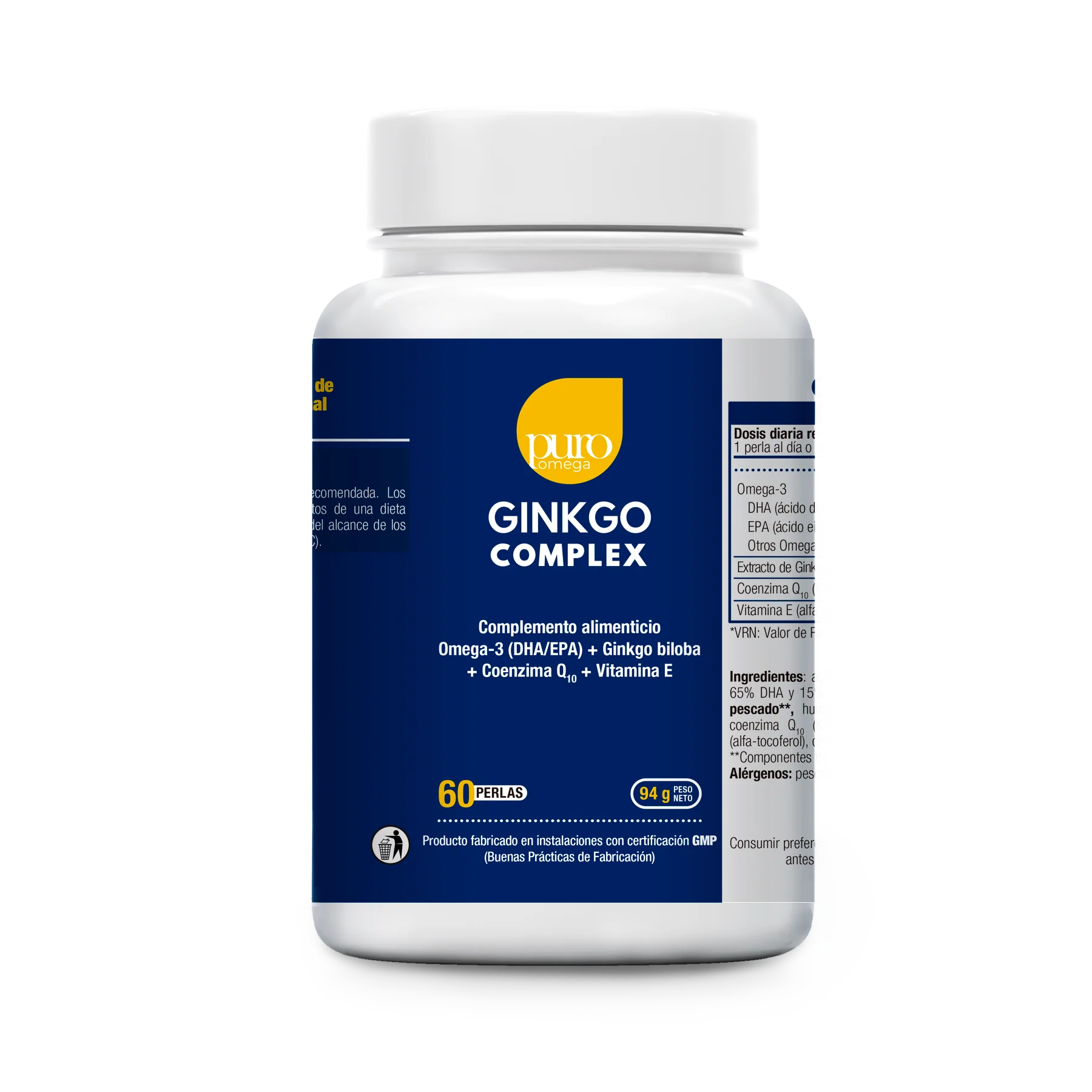Ginkgo Complex · Puro Omega · 60 perlas