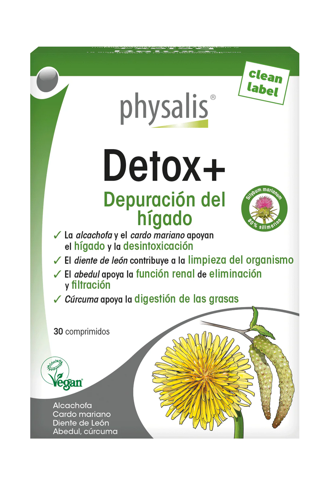 Detox+ · Physalis · 30 comprimidos