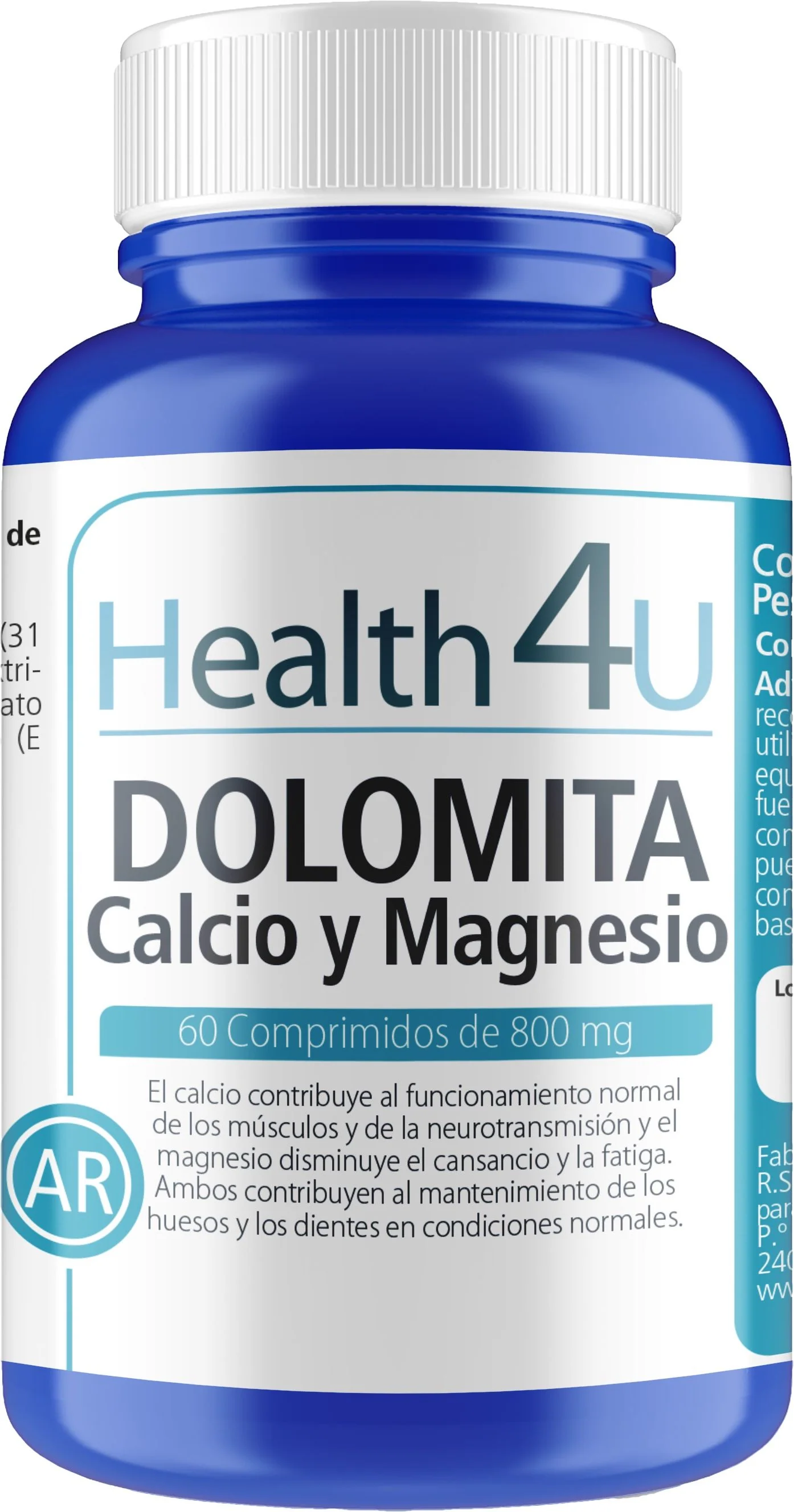 Dolomita, Calcio y Magnesio · Health4U · 60 comprimidos