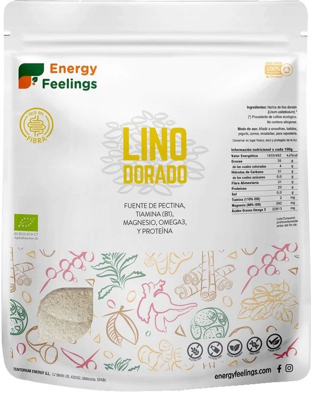 Lino Dorado en Polvo · Energy Feelings · 1 kg