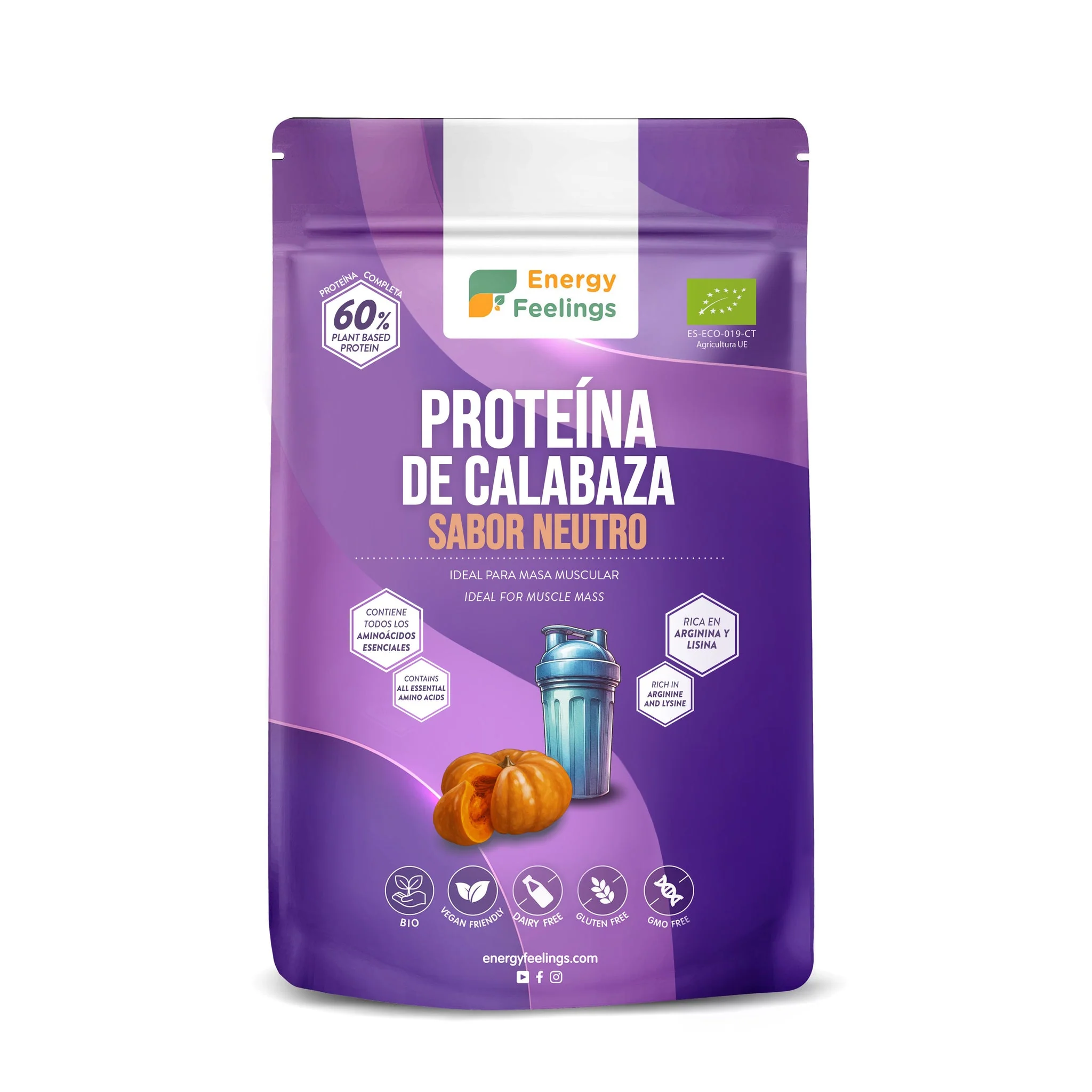 Proteína de Calabaza · Energy Feelings · 500 gramos