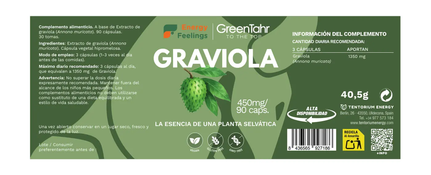 Graviola · Energy Feelings · 90 cápsulas - Image 2