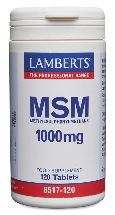 MSM 1.000 mg · Lamberts · 120 comprimidos