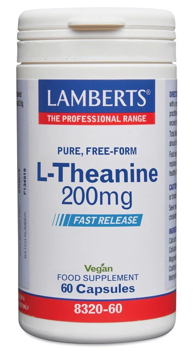 L-Teanina 200 mg · Lamberts · 60 cápsulas