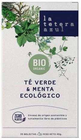 Té Verde Gunpowder & Menta Eco · La Tetera Azul · 20 pirámides