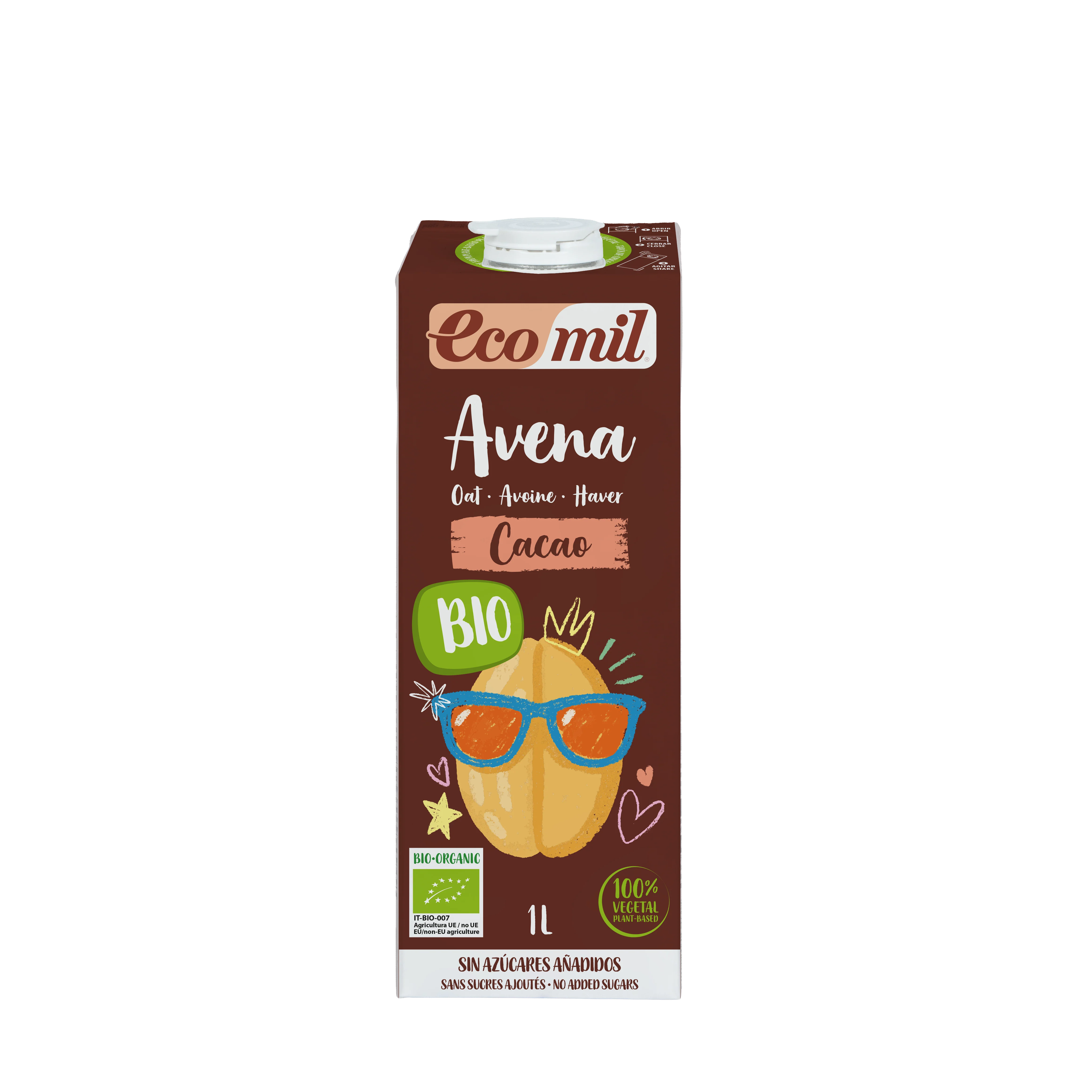 Bebida de Avena con Cacao Bio · Ecomil · 1 litro