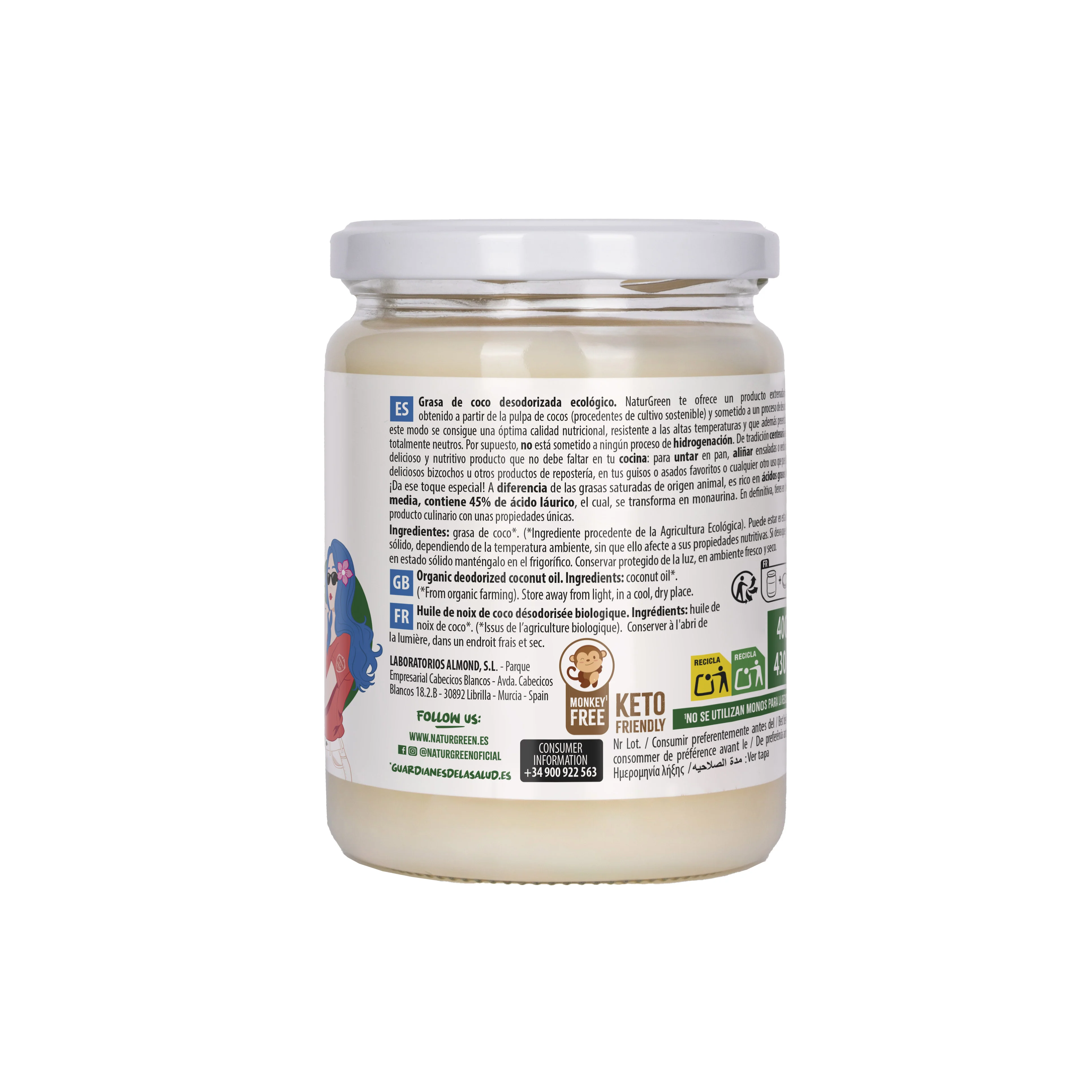 Coco Ecológico Desodorizado Bio · Naturgreen · 400 gramos - Image 2