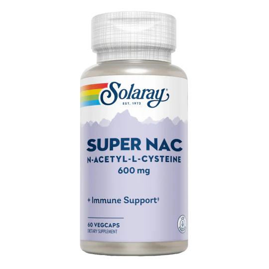Super NAC (N-Acetyl-L-Cysteine) 600 mg · Solaray · 60 cápsulas