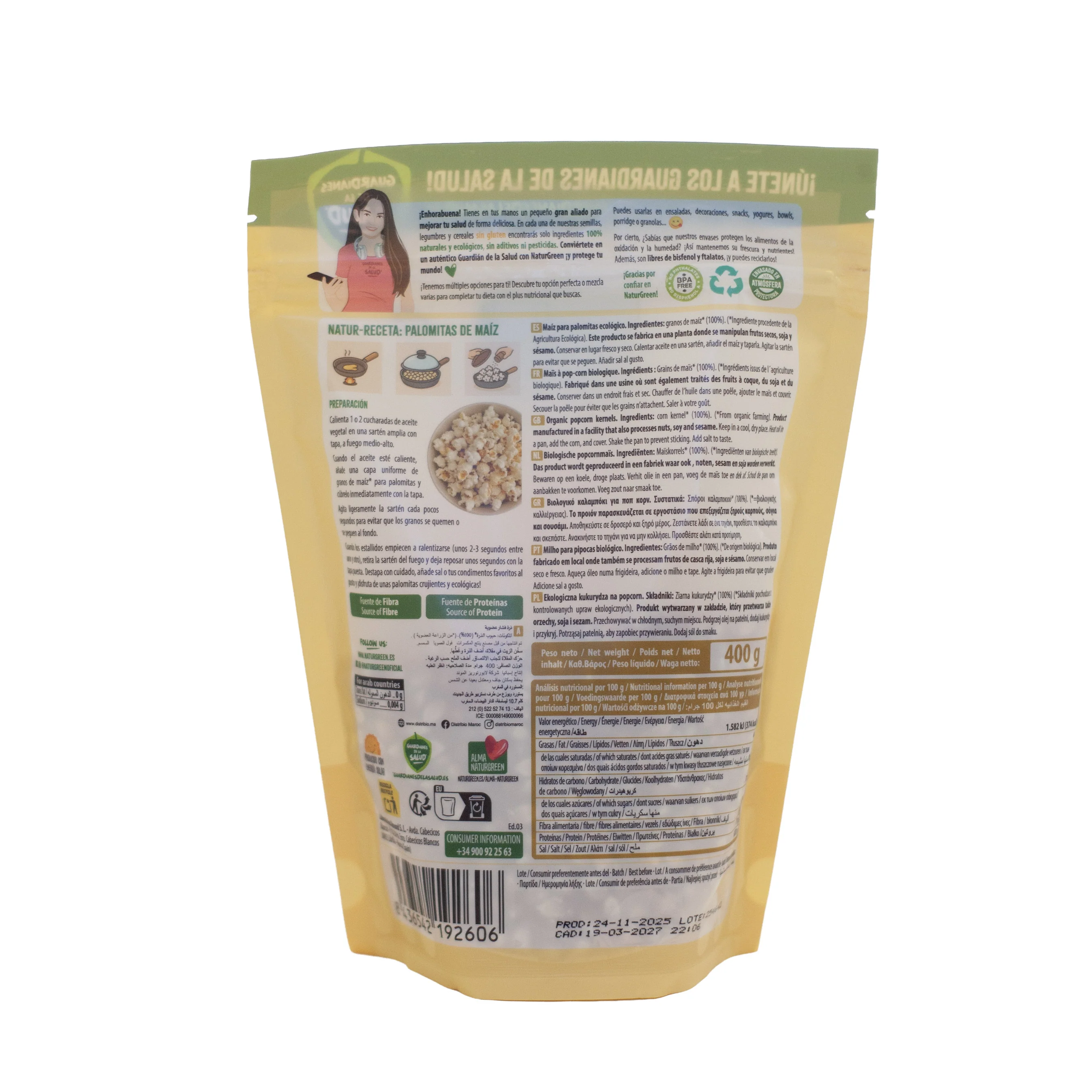 Maíz para Palomitas Bio · Naturgreen · 400 gramos - Image 2