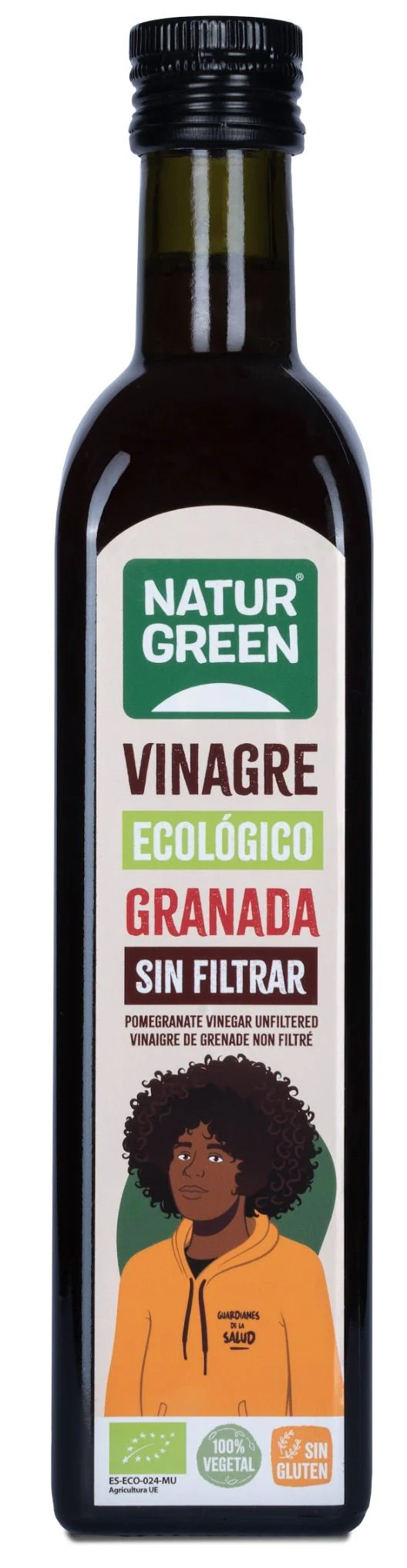 Vinagre de Granada Sin Filtrar Bio · Naturgreen · 500 ml