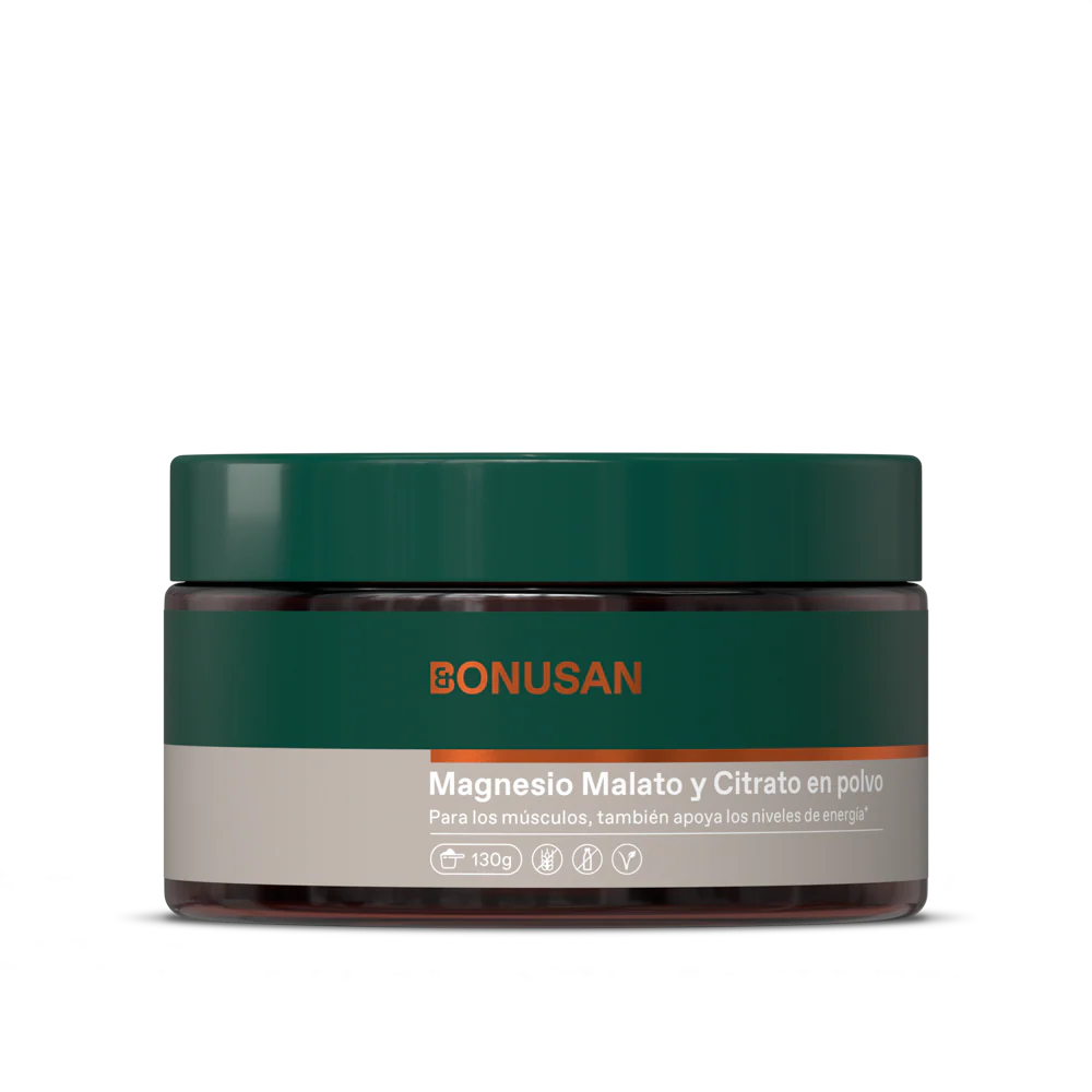 Magnesio Malato y Citrato en Polvo · Bonusan · 120 gramos