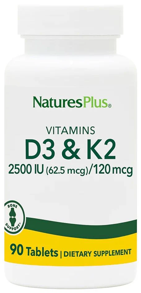 Vitamina D3 & Vitamina K2 · Nature's Plus · 90 comprimidos