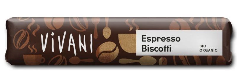 Chocolatina Espresso Biscotti · Vivani · 40 gramos