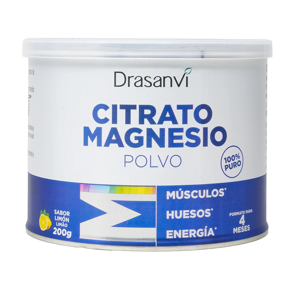 Mineral Citrato Magnesio en Polvo Sabor Limón · Drasanvi · 200 gramos