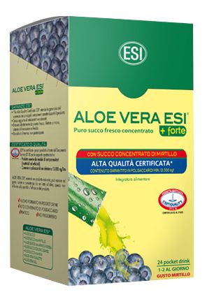 Zumo de Aloe Vera Forte con Mirtilo Pocket Drink · ESI · 24 monodosis [Caducidad 10/2026]