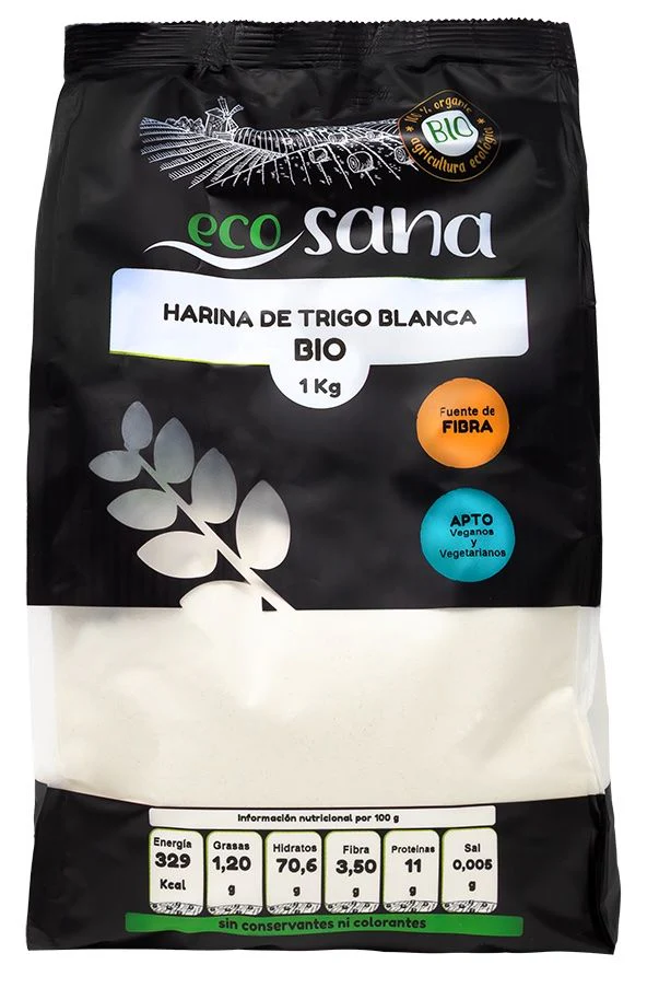 Harina de Trigo Blanca Bio · Ecosana · 1 kg