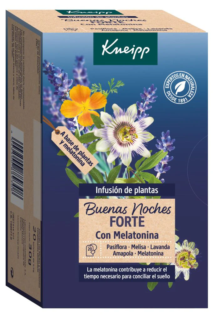 Infusión Buenas Noches Forte + Melatonina · Kneipp · 20 filtros