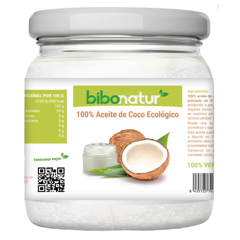 Aceite de Coco Eco · Bibonatur · 500 gramos