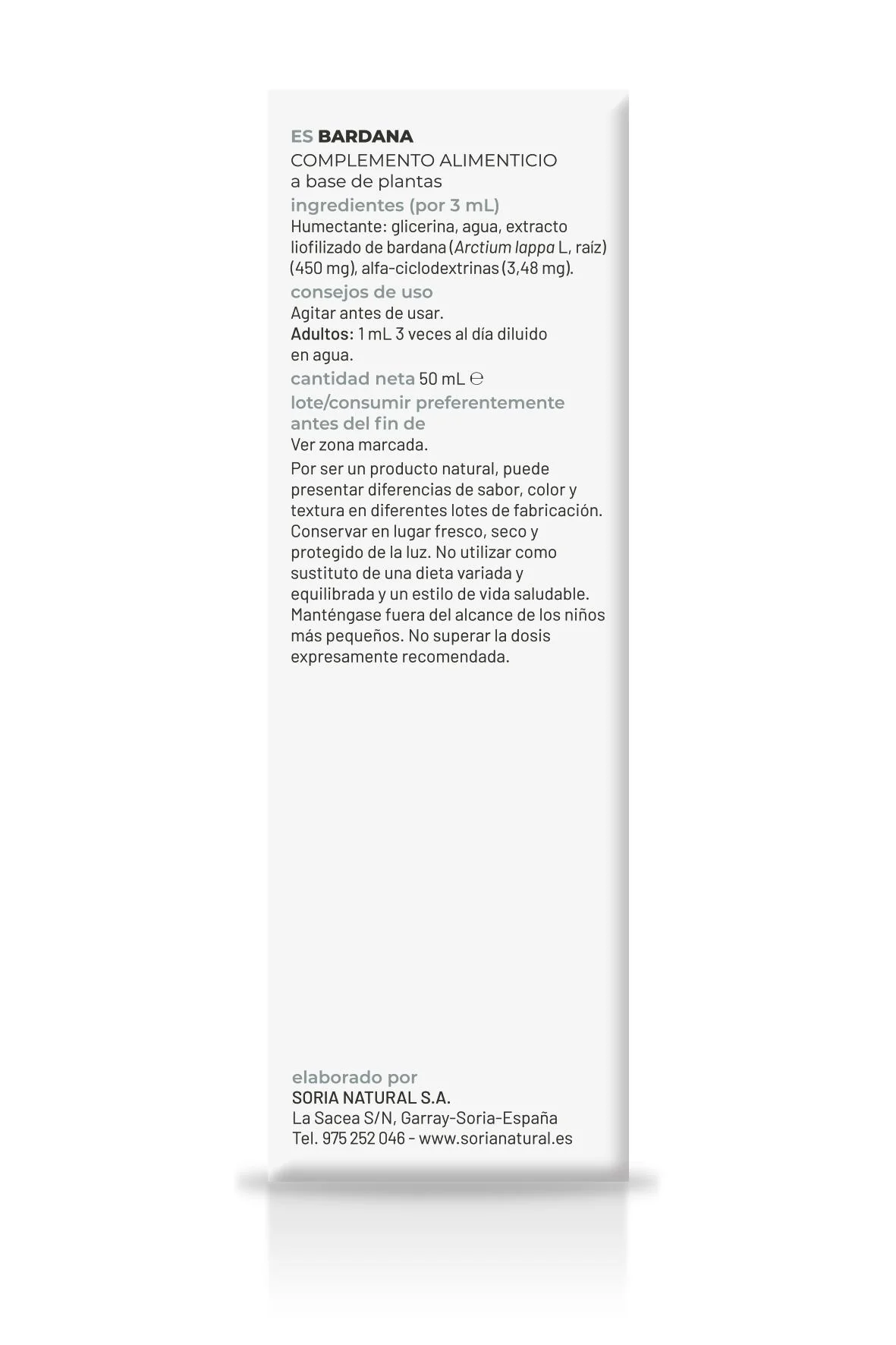 Extracto Natural de Bardana · Soria Natural · 50 ml - Image 2