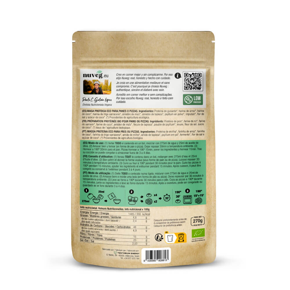 Pan Proteico Eco · Nuveg · 270 gramos - Image 2