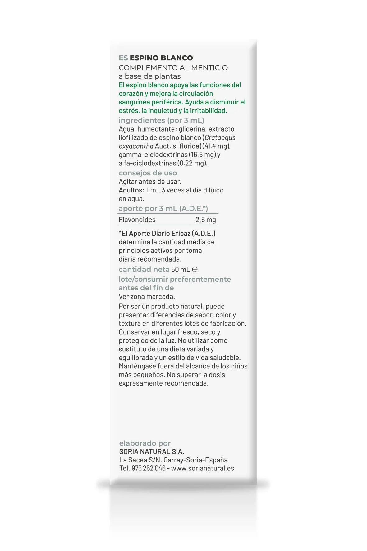 Extracto Natural de Espino Blanco · Soria Natural · 50 ml - Image 2