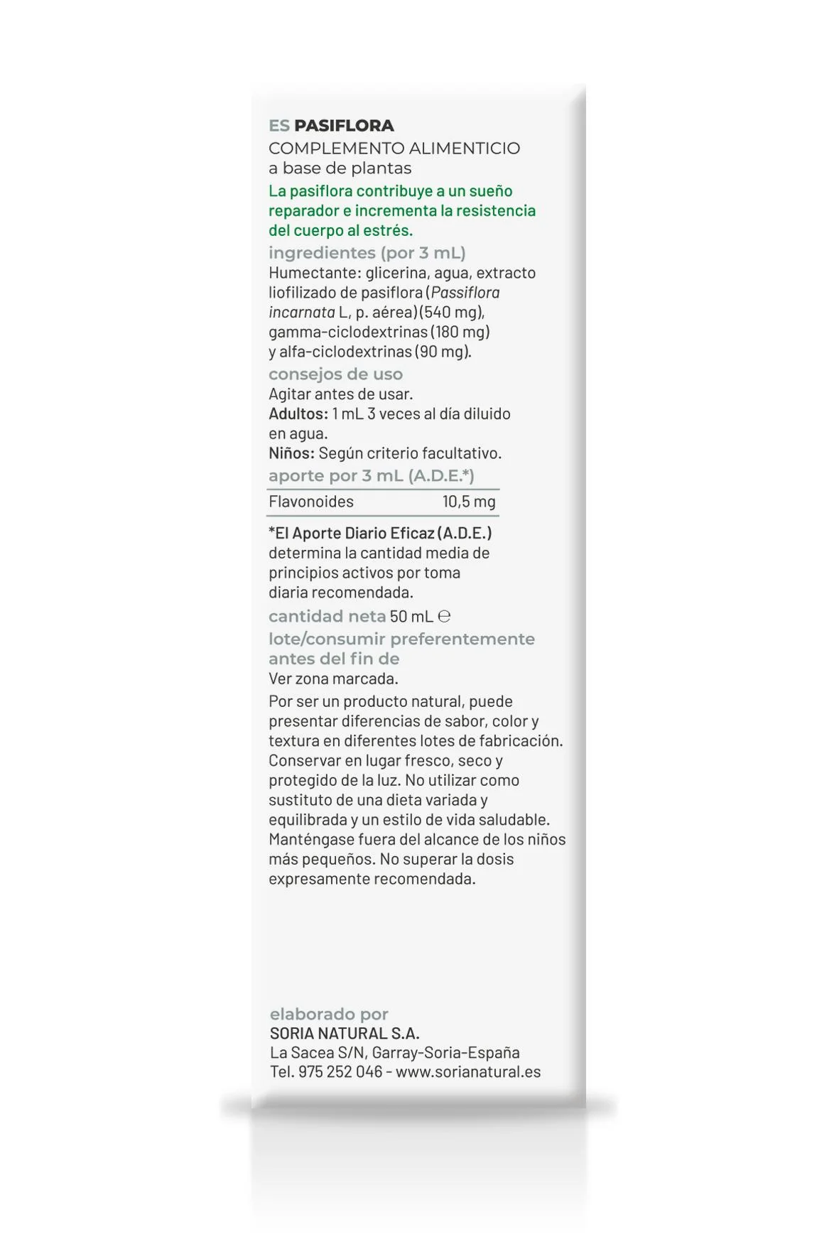 Extracto de Natural de Pasiflora · Soria Natural · 50 ml - Image 2