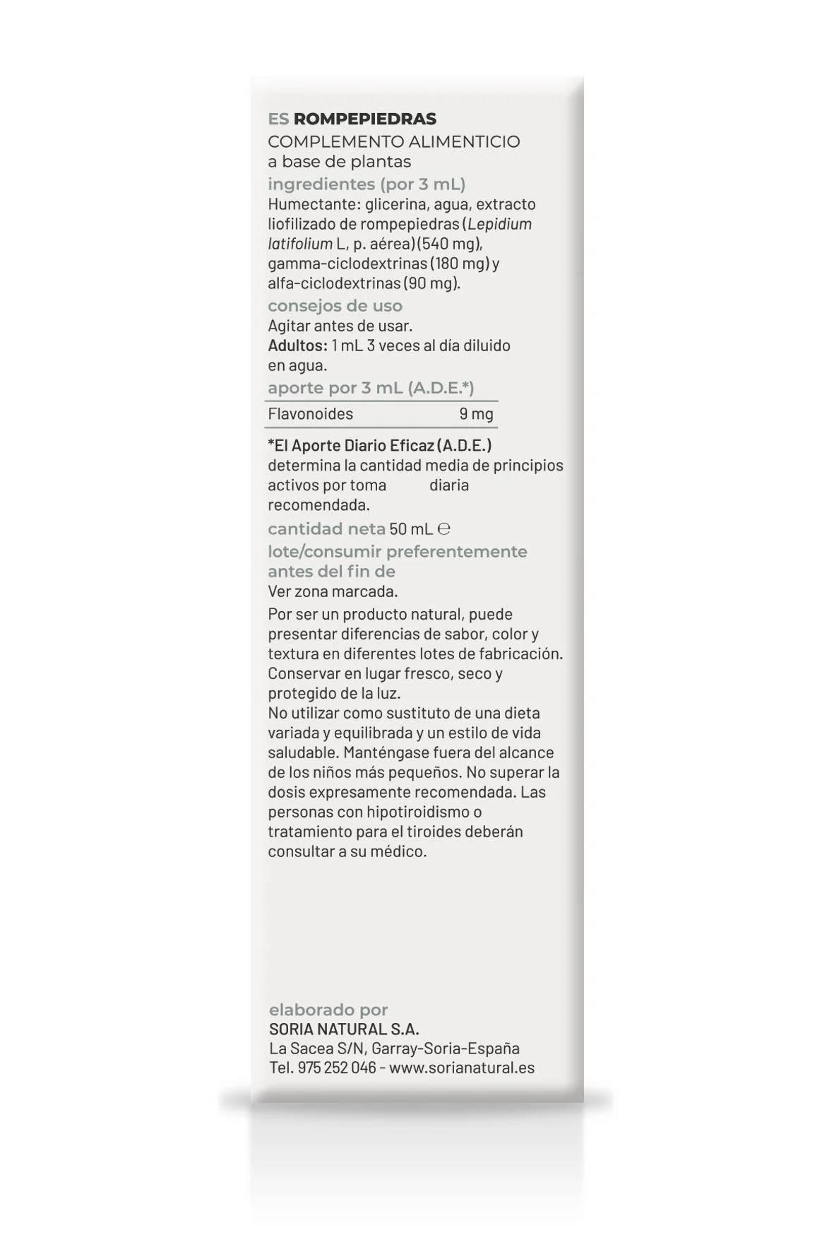 Extracto Natural de Rompepiedras · Soria Natural · 50 ml - Image 2