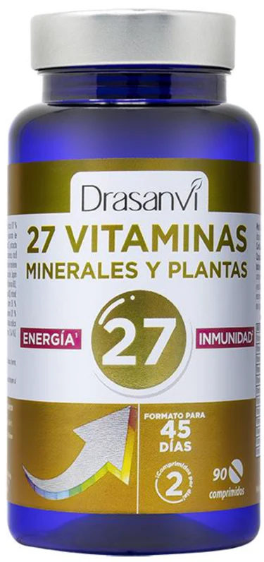 27 Vitaminas, Minerales y Plantas · Drasanvi · 90 comprimidos
