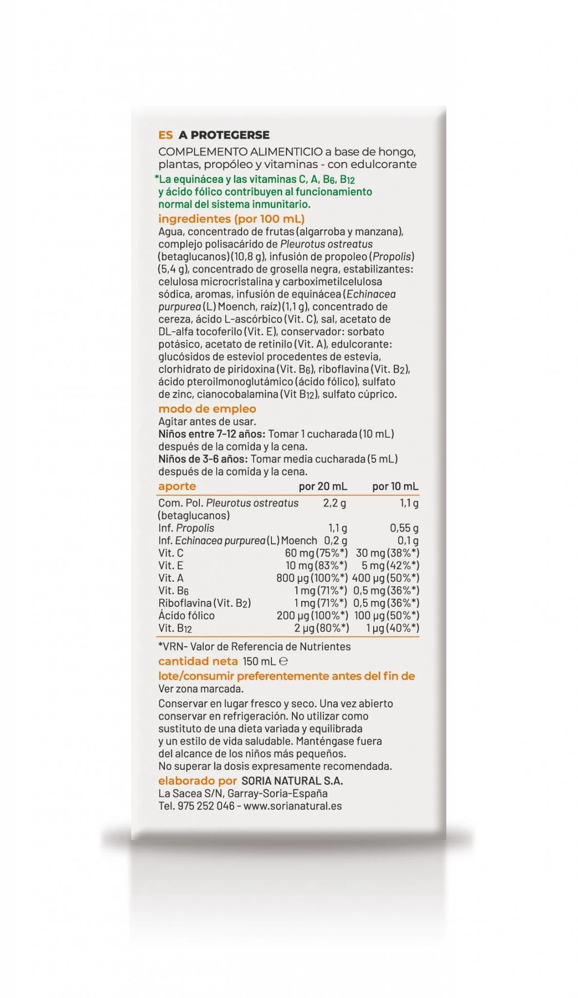 A Protegerse! · Soria Natural · 150 ml - Image 2