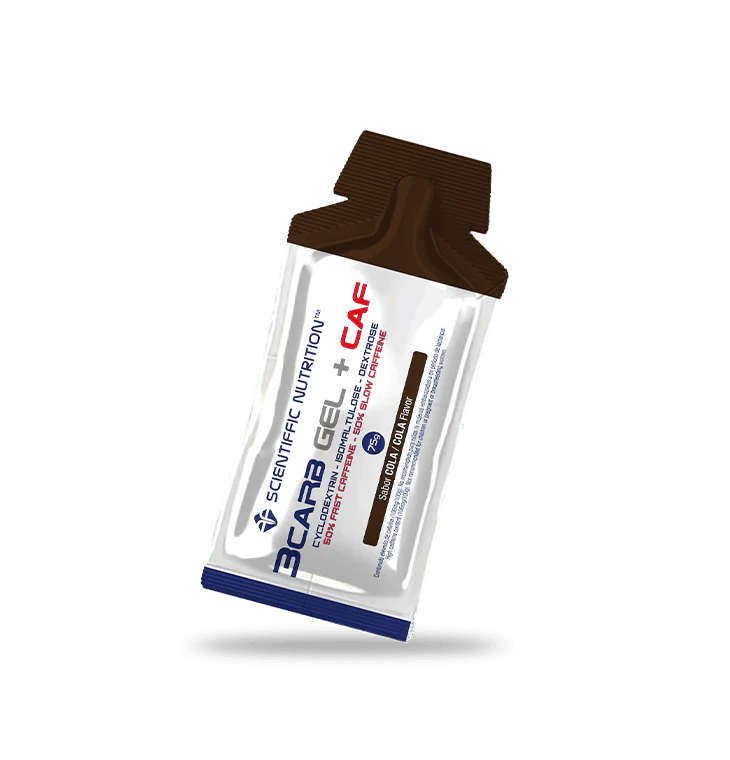 3Carb Gel + Cafeína: Sabor Cola · Scientiffic Nutrition · 75 gramos
