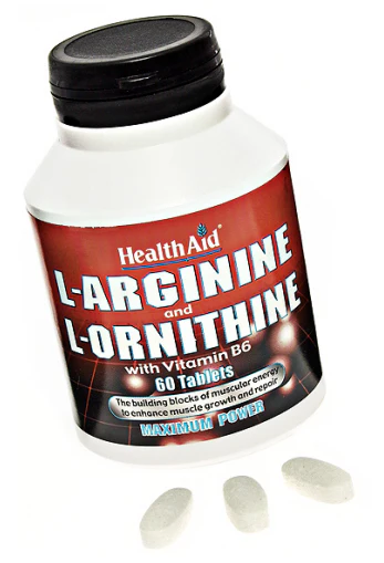L-Arginina/L-Ornitina 600 mg/300 mg · Health Aid · 60 comprimidos