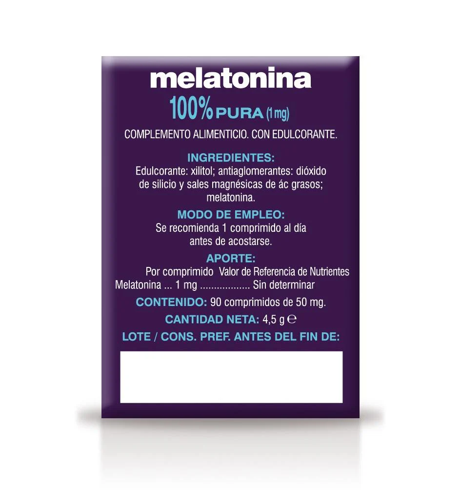 Melatonina 100% Pura · Soria Natural · 90 comprimidos - Image 2