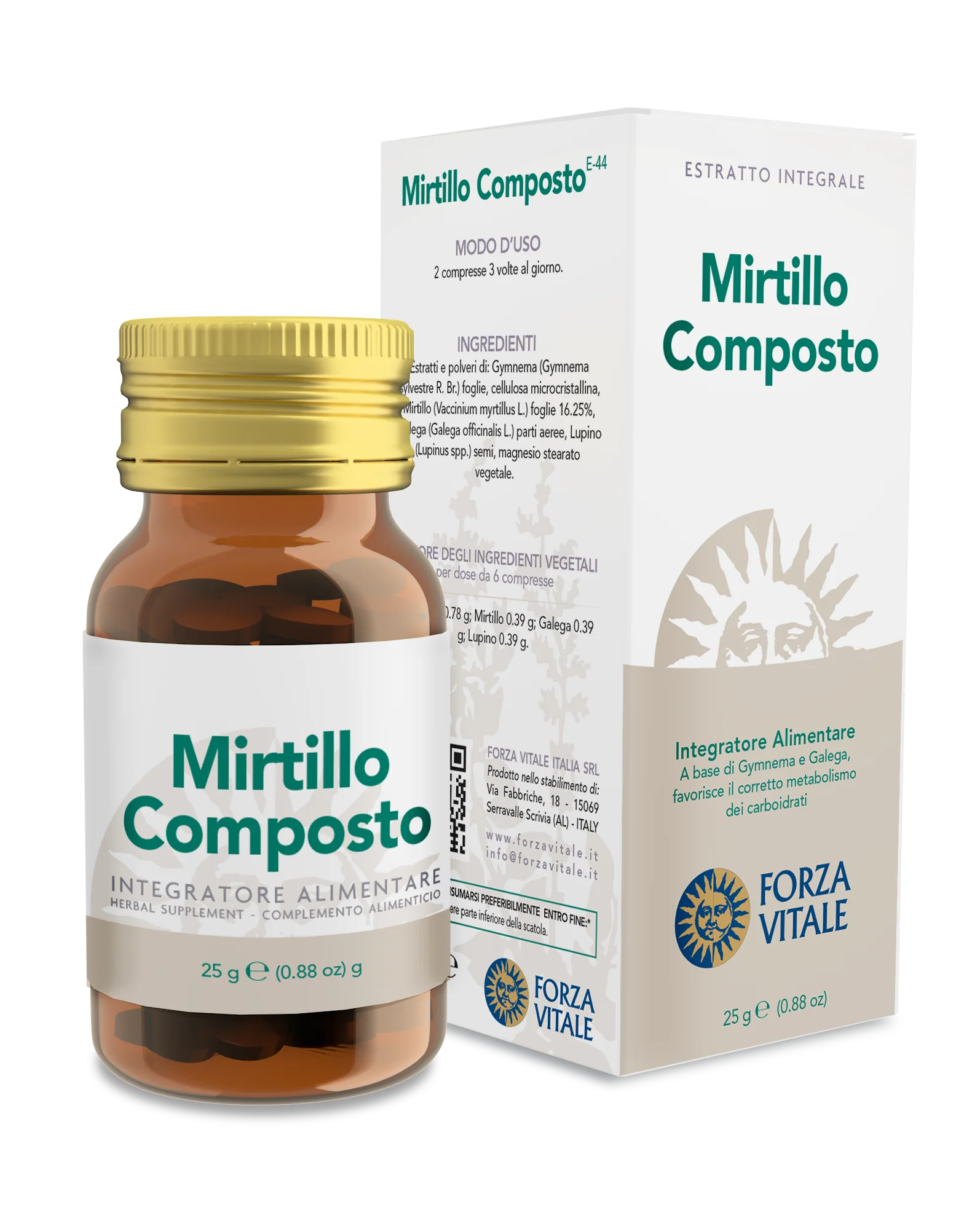 Mirtillo Composto · Forza Vitale · 25 gramos