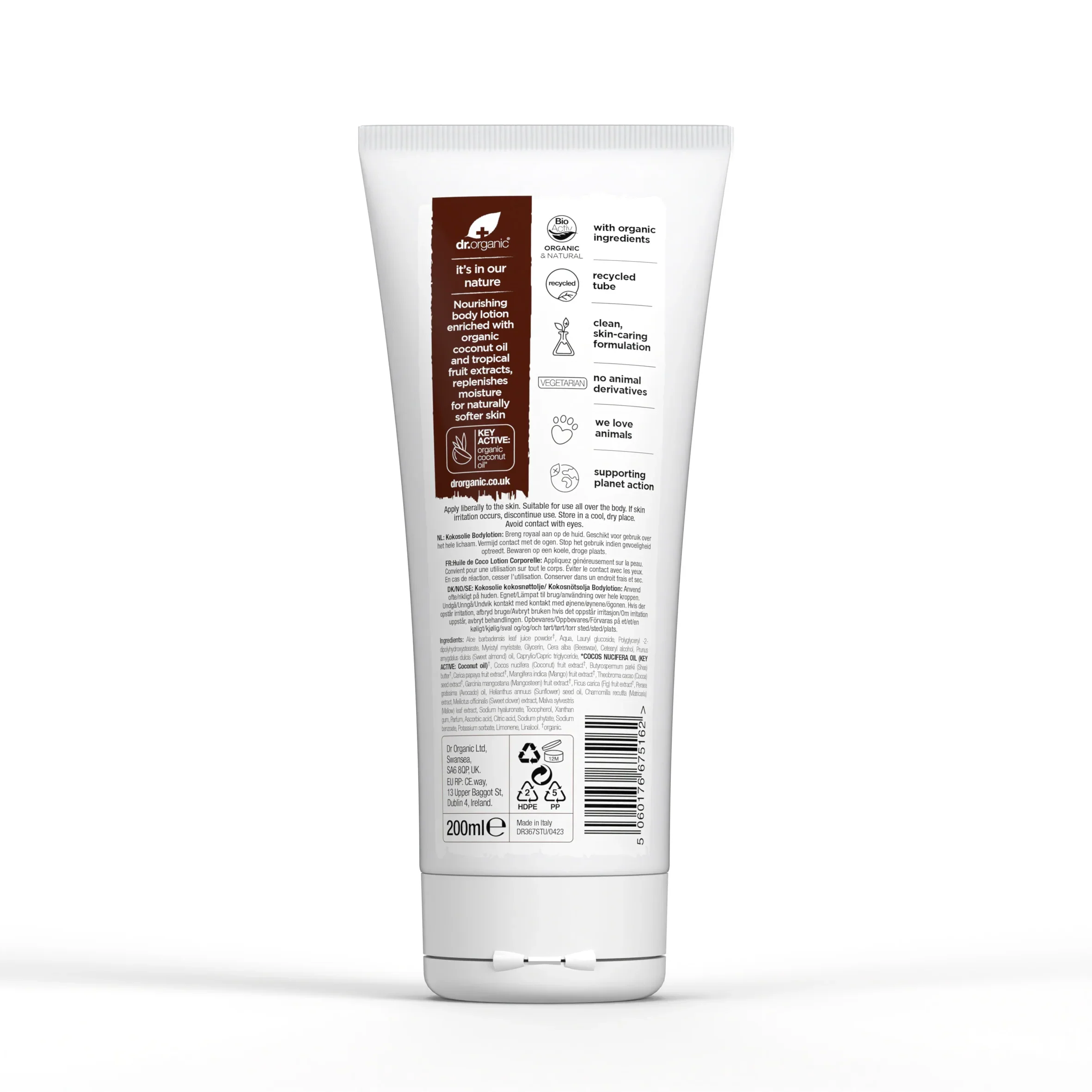 Locion Corporal Aceite de Coco Virgen · Dr Organic · 200 ml - Image 2