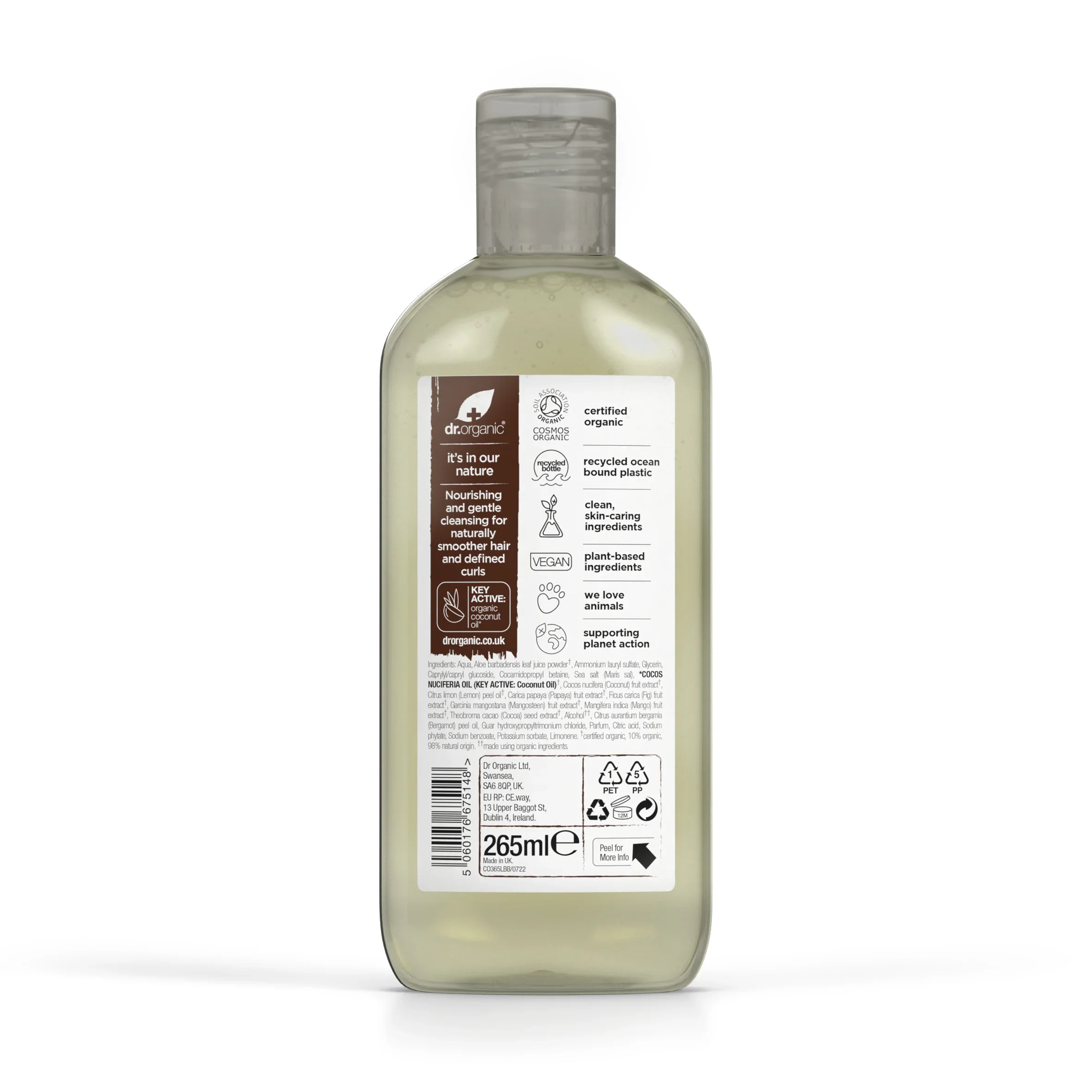 Champu Aceite de Coco Virgen · Dr Organic · 265 ml - Image 2