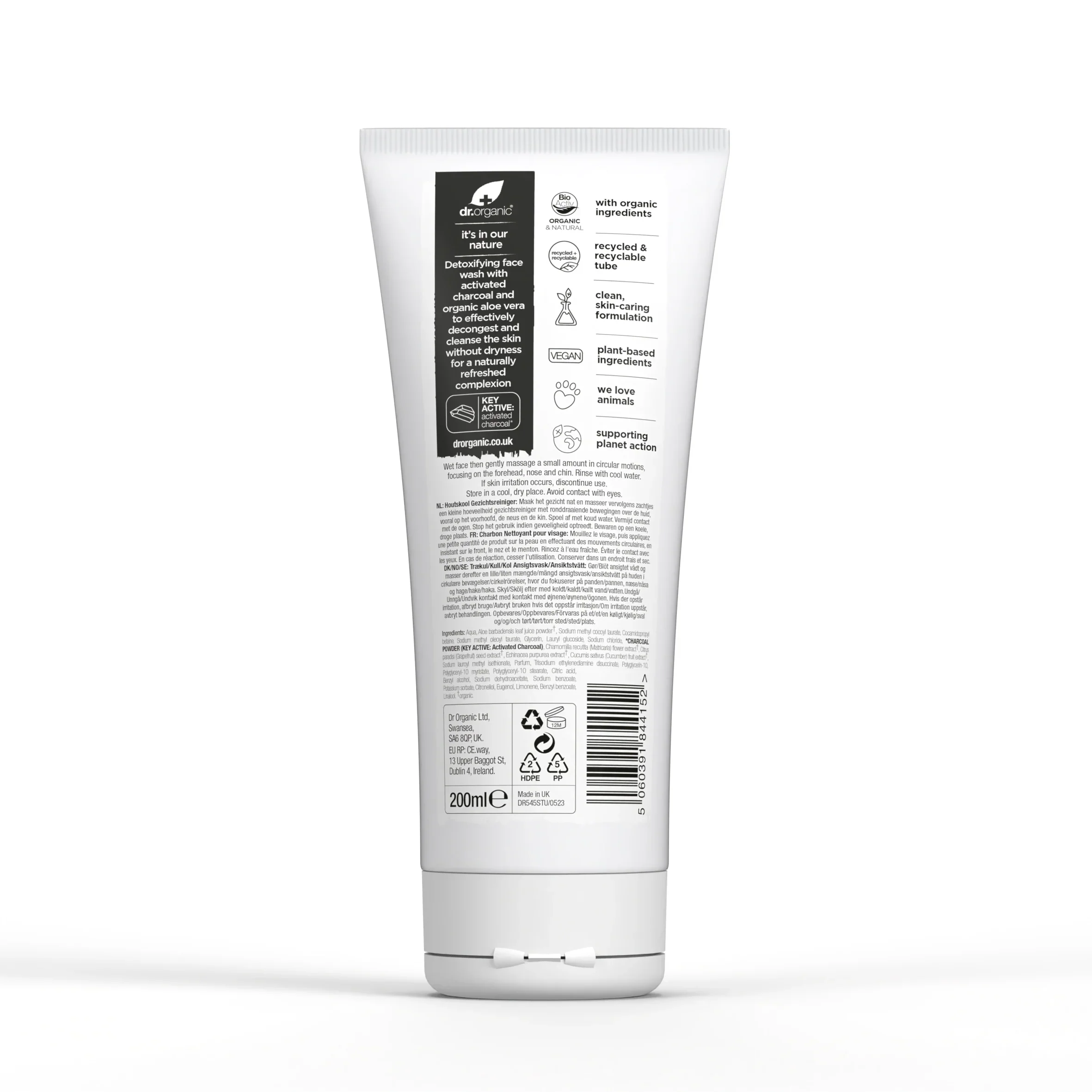 Limpiador Facial de Carbon Activo · Dr Organic · 200 ml - Image 2