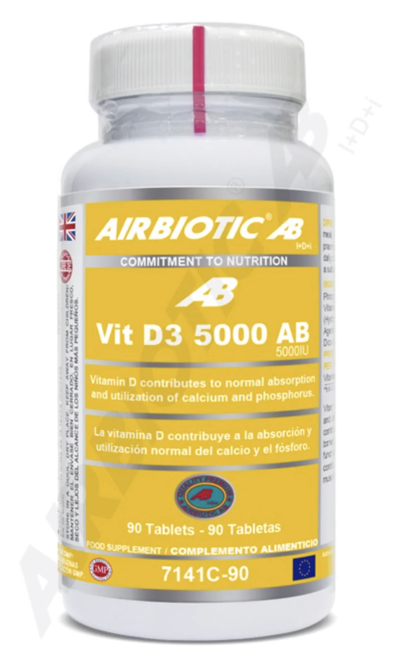 Vitamina D3 AB 5.000 UI · Airbiotic · 90 comprimidos