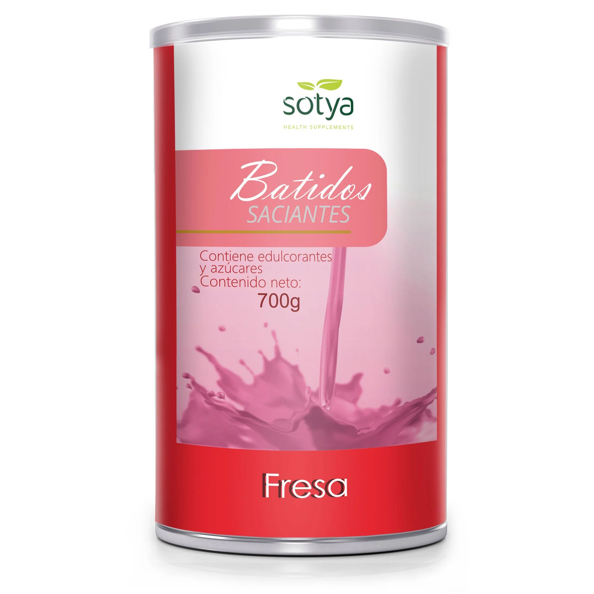 Batido Saciante - Sabor Fresa · Sotya · 700 gramos