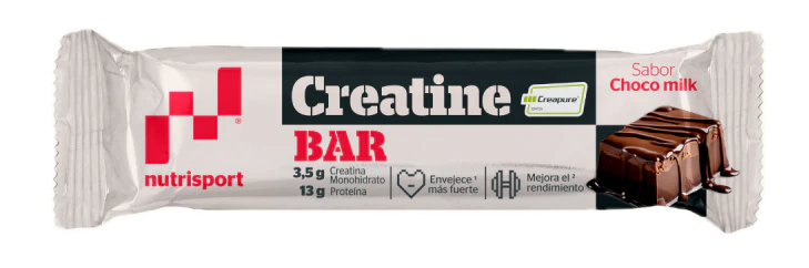 Barrita de Creatina Creapure® Choco Milk · Nutrisport · 44 gramos