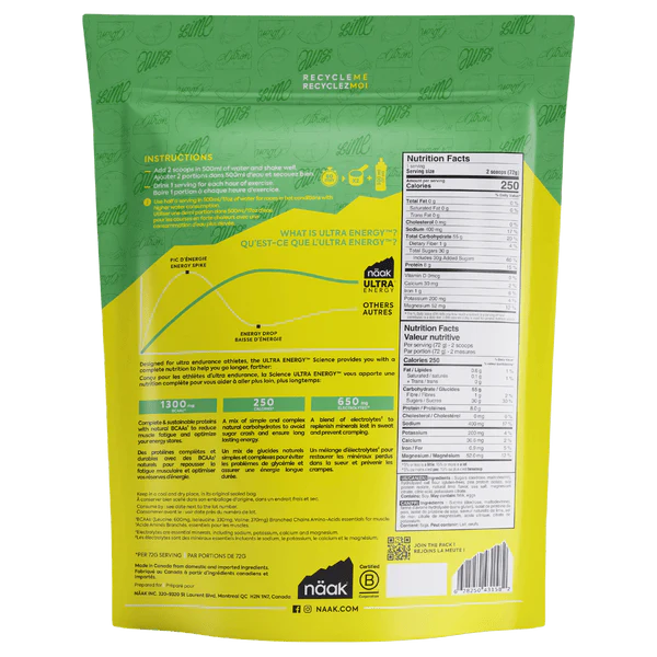 Bebida Ultra Energy Drink Mix Lima · Naak · 720 gramos - Image 2