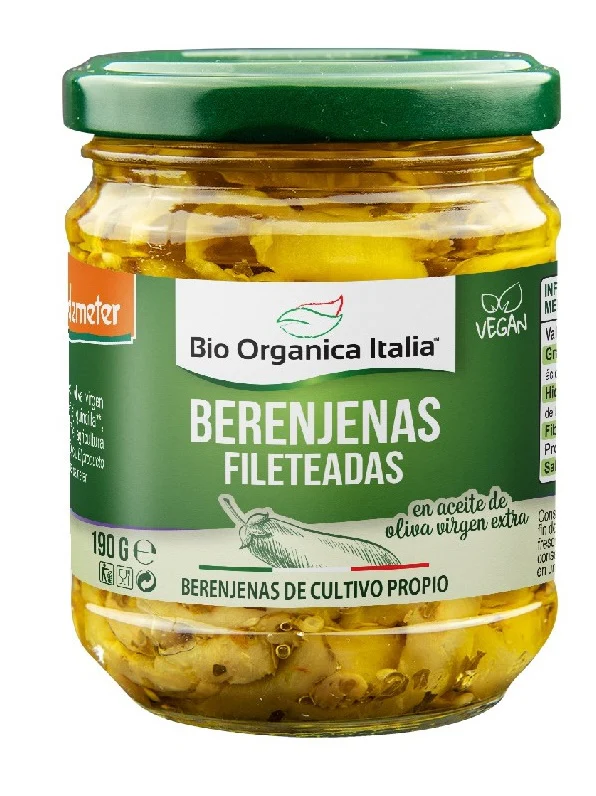 Berenjenas Fileteadas · Bio Organica Italia · 190 gramos