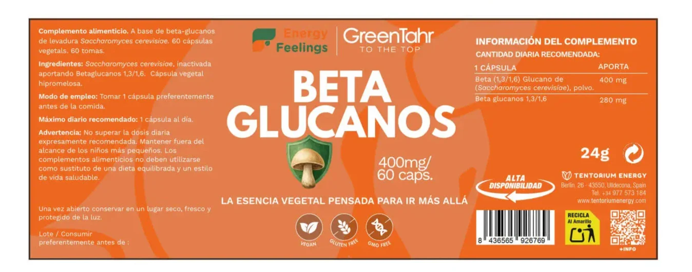 Betaglucanos · Energy Feelings · 60 cápsulas - Image 2