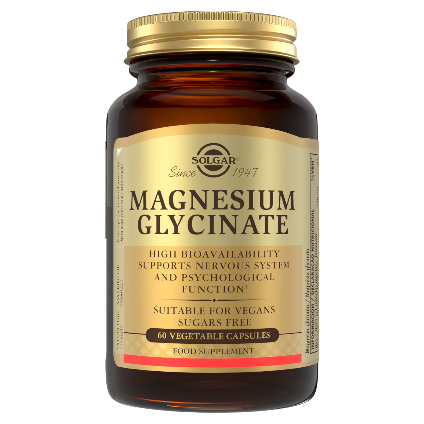 Bisglicinato de Magnesio · Solgar · 60 cápsulas