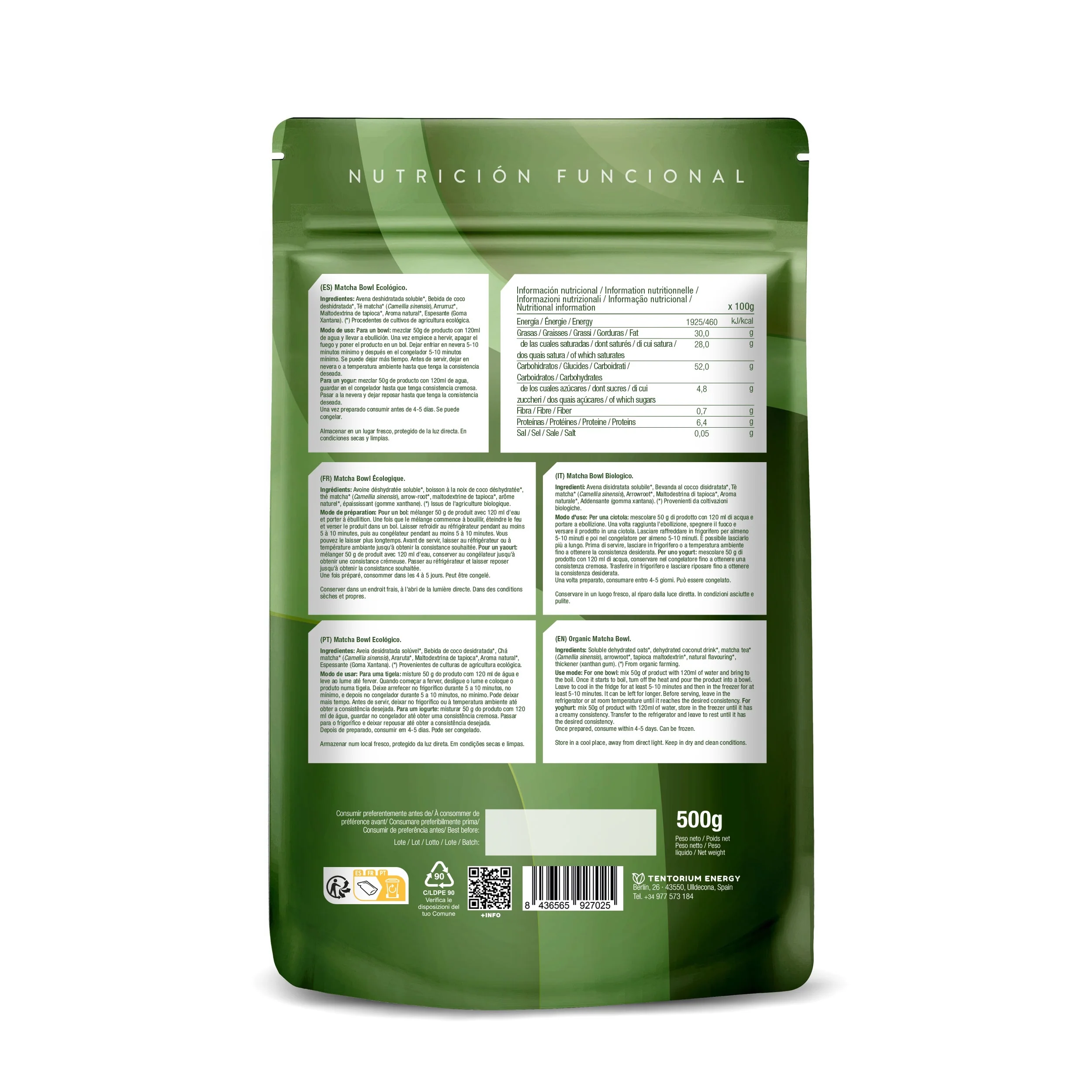 Bowl de Té Matcha Eco · Energy Feelings · 500 gramos - Image 2