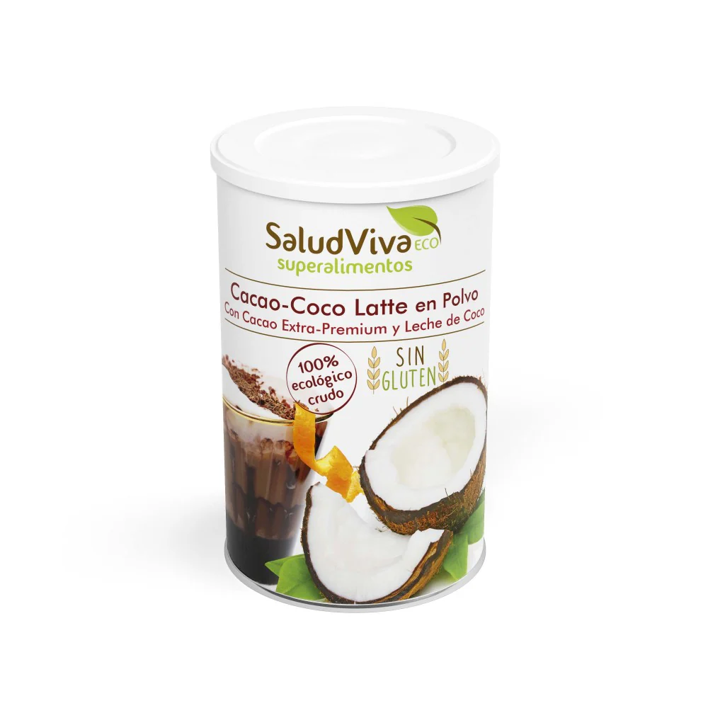 Cacao-Coco Latte en Polvo Eco · Salud Viva · 250 gramos