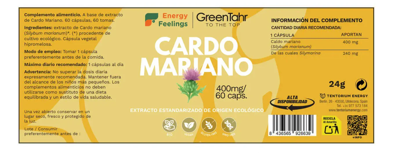 Cardo Mariano · Energy Feelings · 60 cápsulas - Image 2